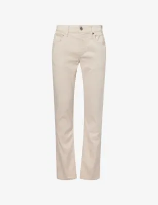 7 FOR ALL MANKIND Straight-Leg Linen And Cotton Denim Jeans