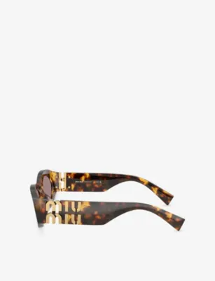 MIU MIU 11WS Oval-Shape Acetate Sunglasses detail 2