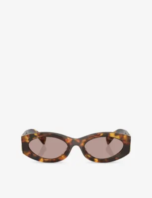 MIU MIU 11WS Oval-Shape Acetate Sunglasses