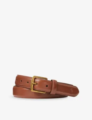 POLO RALPH LAUREN Logo Buckle Leather Belt - 40