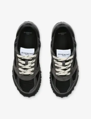 GIVENCHY Glide Suede and Mesh Trainers - EUR 43.5 / 9.5 UK MEN in BLACK, additional product view 2