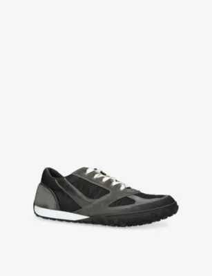 GIVENCHY Glide Suede and Mesh Trainers - EUR 43.5 / 9.5 UK MEN in BLACK, additional product view 3