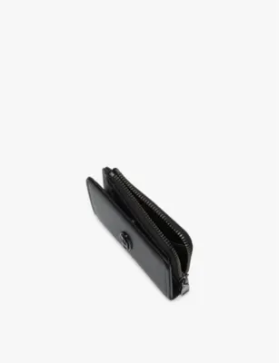 DIESEL Hissu Evo logo-badge leather cardholder detail 2