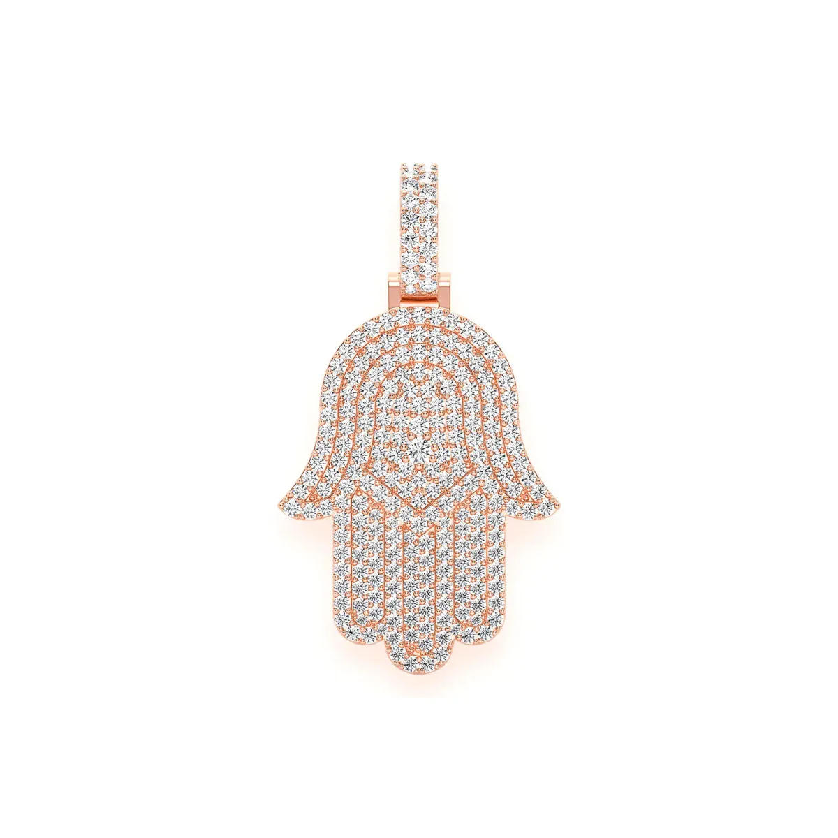 For Him Pavé Hamsa Diamond Pendant