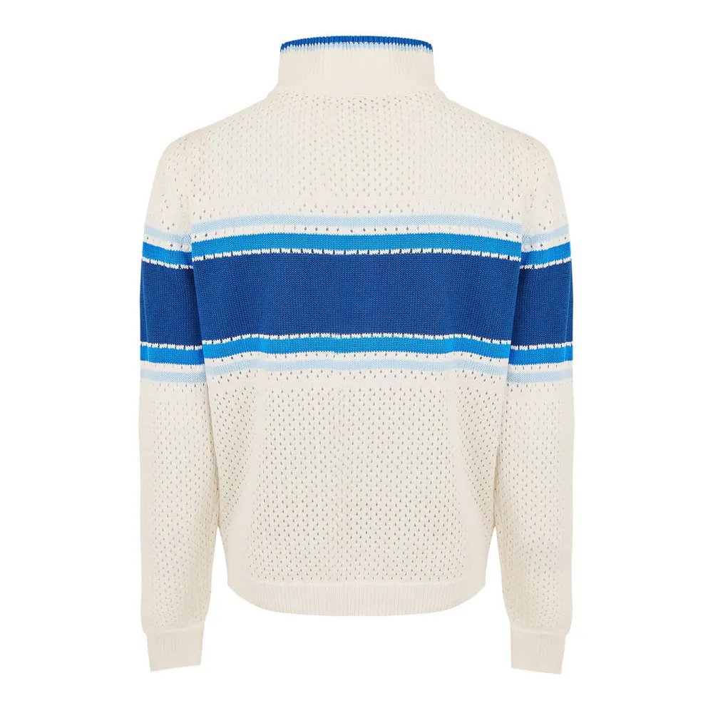 Casablanca Men's Knitted Top in White/Blue, additional product view 2