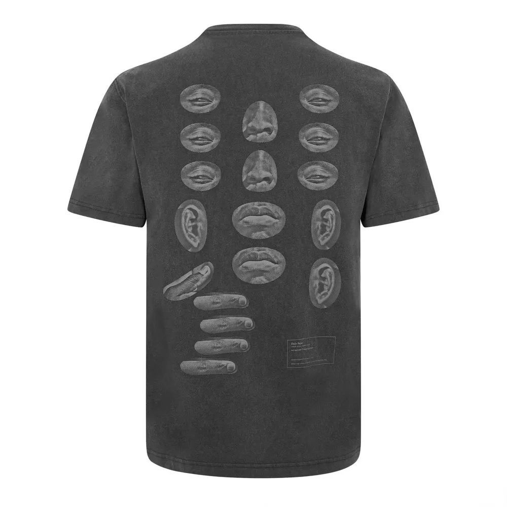 Daily Paper Men's Logo Graphic T-Shirt in Washed Black, additional product view 2