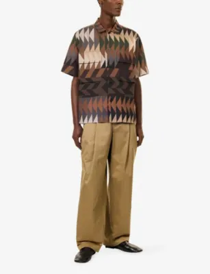 SACAI Double-Pleated Wide-Leg Cotton Chinos detail 2