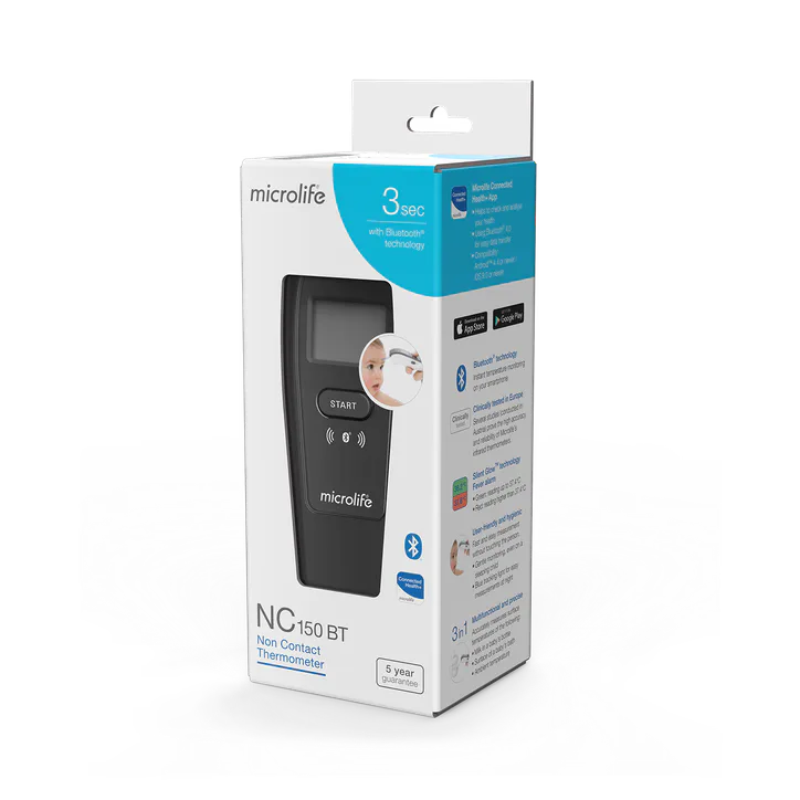 Microlife NC150 BT Bluetooth Forehead Thermometer for easy temporature monitoring without contact – Extended Range > Health Diagnostics > Thermometers