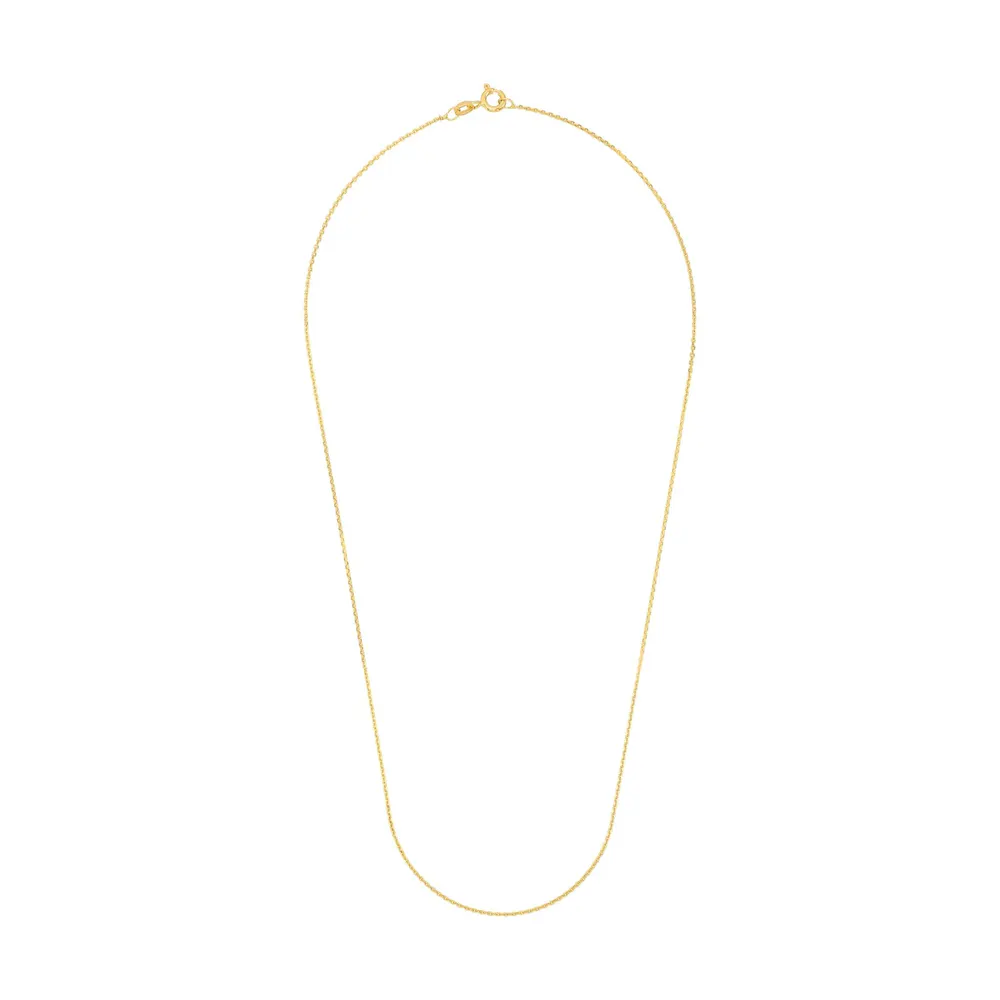 AMOR 9ct Yellow Gold Anchor Chain Necklace - 45cm detail 3