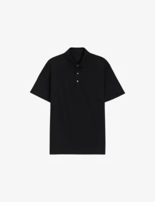BOSS Beckham X BOSS Regular-Fit Short-Sleeve Cotton And Silk-Blend Polo