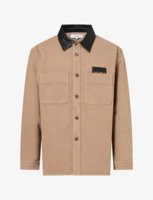PALMES Patch-Pocket Logo Cotton Jacket
