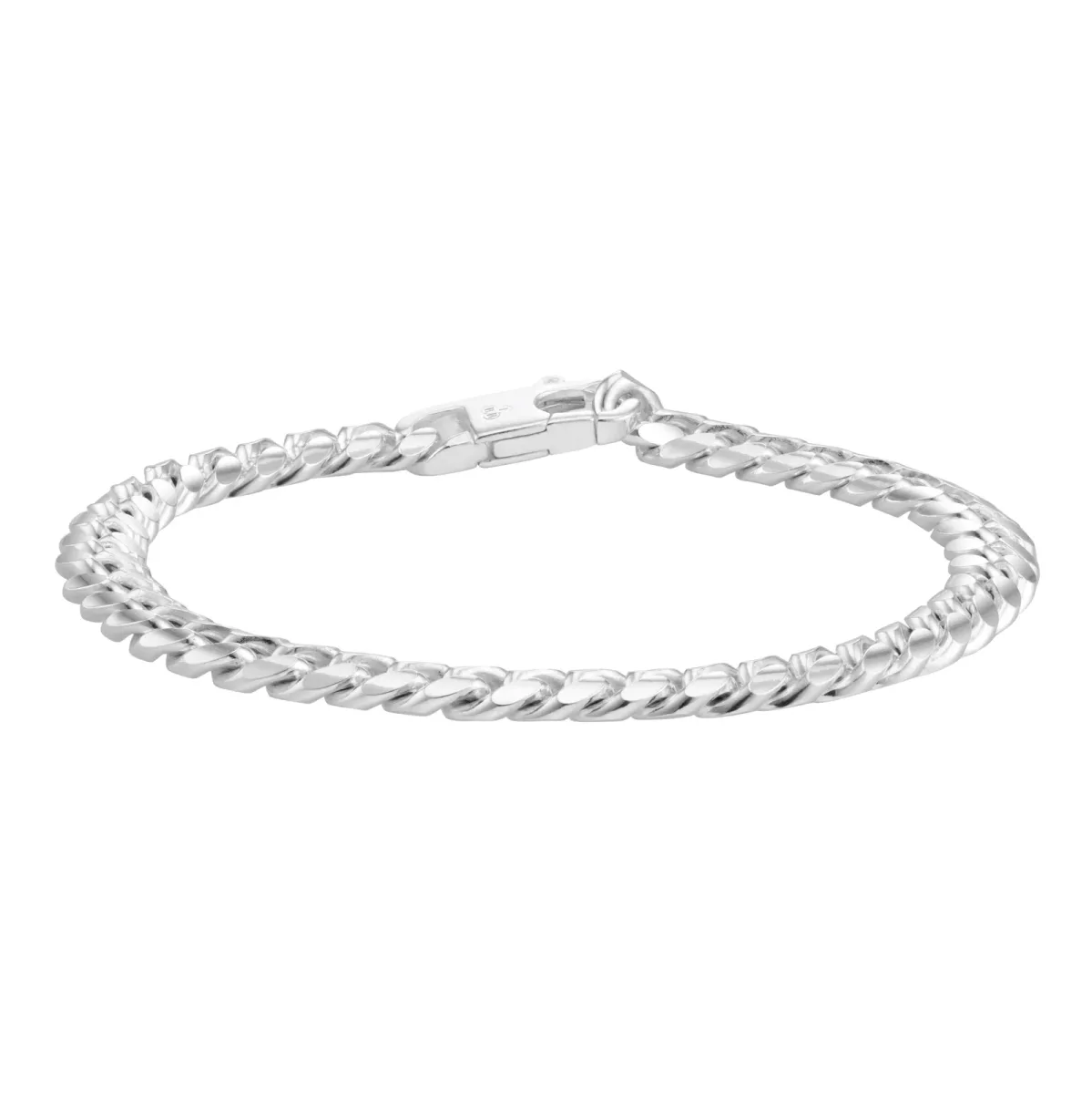 For Him Sterling Silver 6.75mm Cuban Chain Bracelet