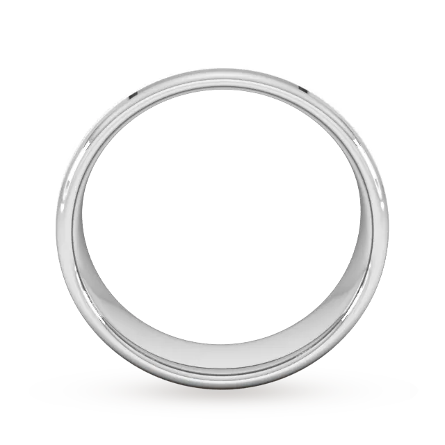 For Him 7mm Slight Court Heavy Polished Chamfered Edges With Matt Centre Wedding Ring In 18 Carat Yellow Gold detail 3