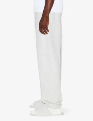 SKIMS Lounge Relaxed-Fit Cotton-Fleece Jogging Bottoms detail 3