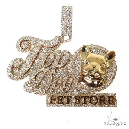 RINA - For Him CUSTOM CVD Top Dog Pet Store Diamond Pendant 68386 in Rose Gold – Pendant