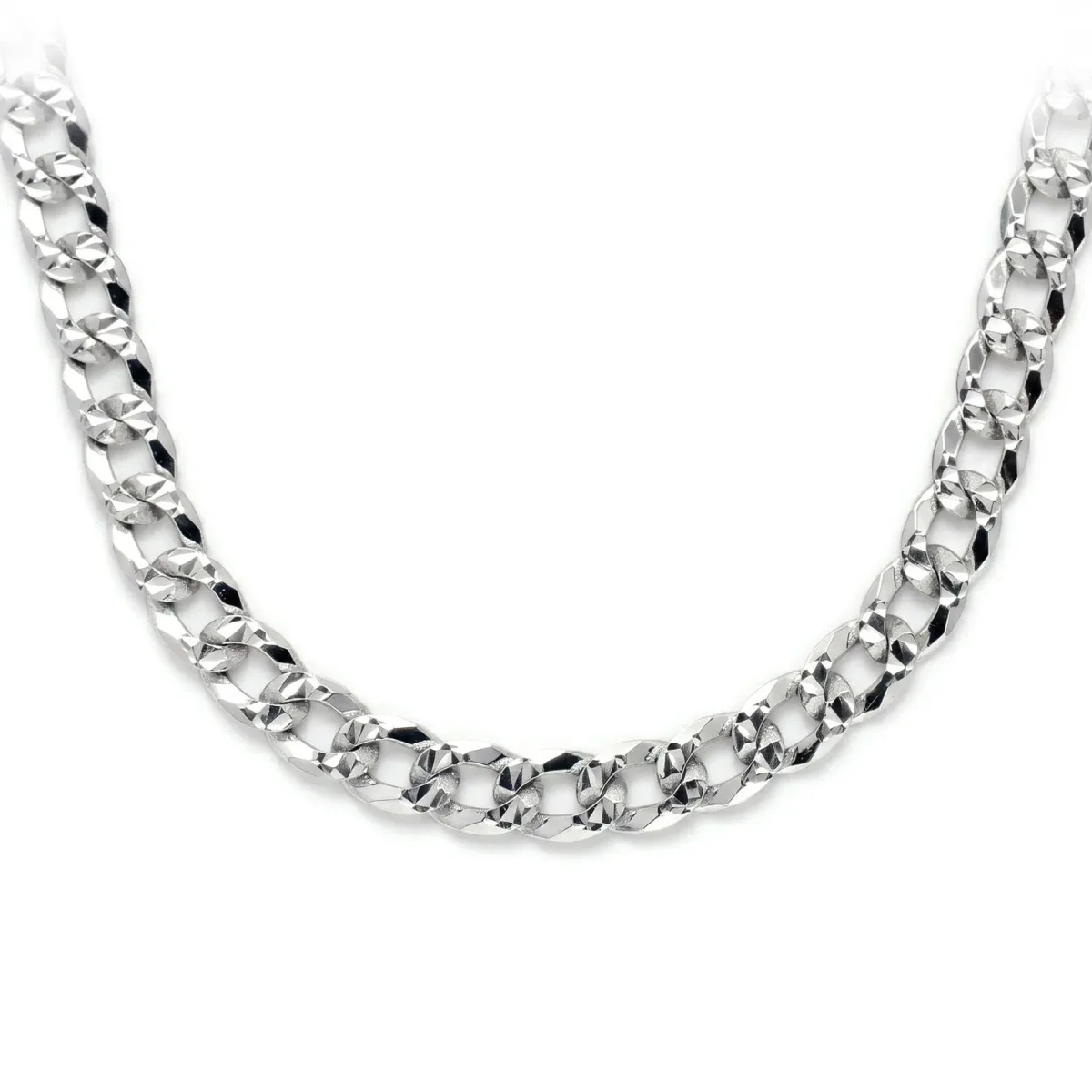 For Him Sterling Silver Flat Curb Chain in 5.5mm / 925 Sterling Silver / 22" – Chain