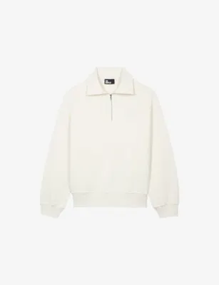 THE KOOPLES Brand-Embroidered Zip-Up Cotton Sweatshirt