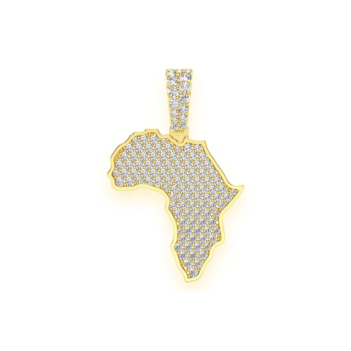 For Him Africa Diamond Pendant in 1.10ctw / Yellow Gold / Natural Diamond – Pendant