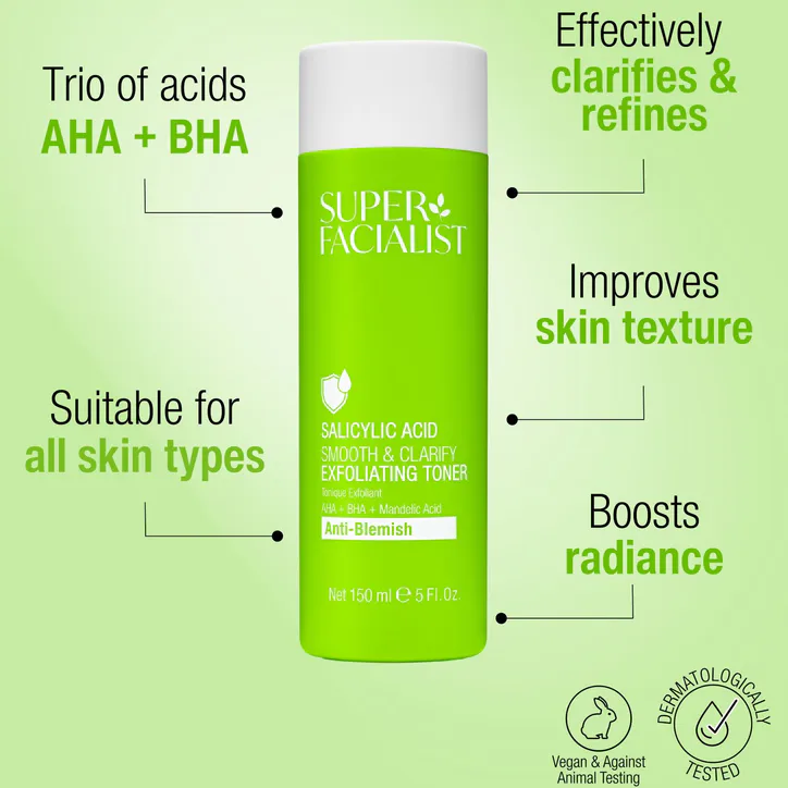Super Facialist Salicylic Acid Smooth & Clarify Exfoliating Toner 150ml detail 2