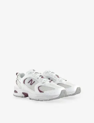 NEW BALANCE MR530 Leather and Mesh Low-Top Trainers - 9 in WHITE BROWN, additional product view 3