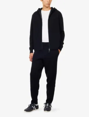 DUNHILL Athluxury Cotton-And-Cashmere Knit Hoody detail 2