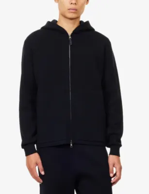 DUNHILL Athluxury Cotton-And-Cashmere Knit Hoody detail 3