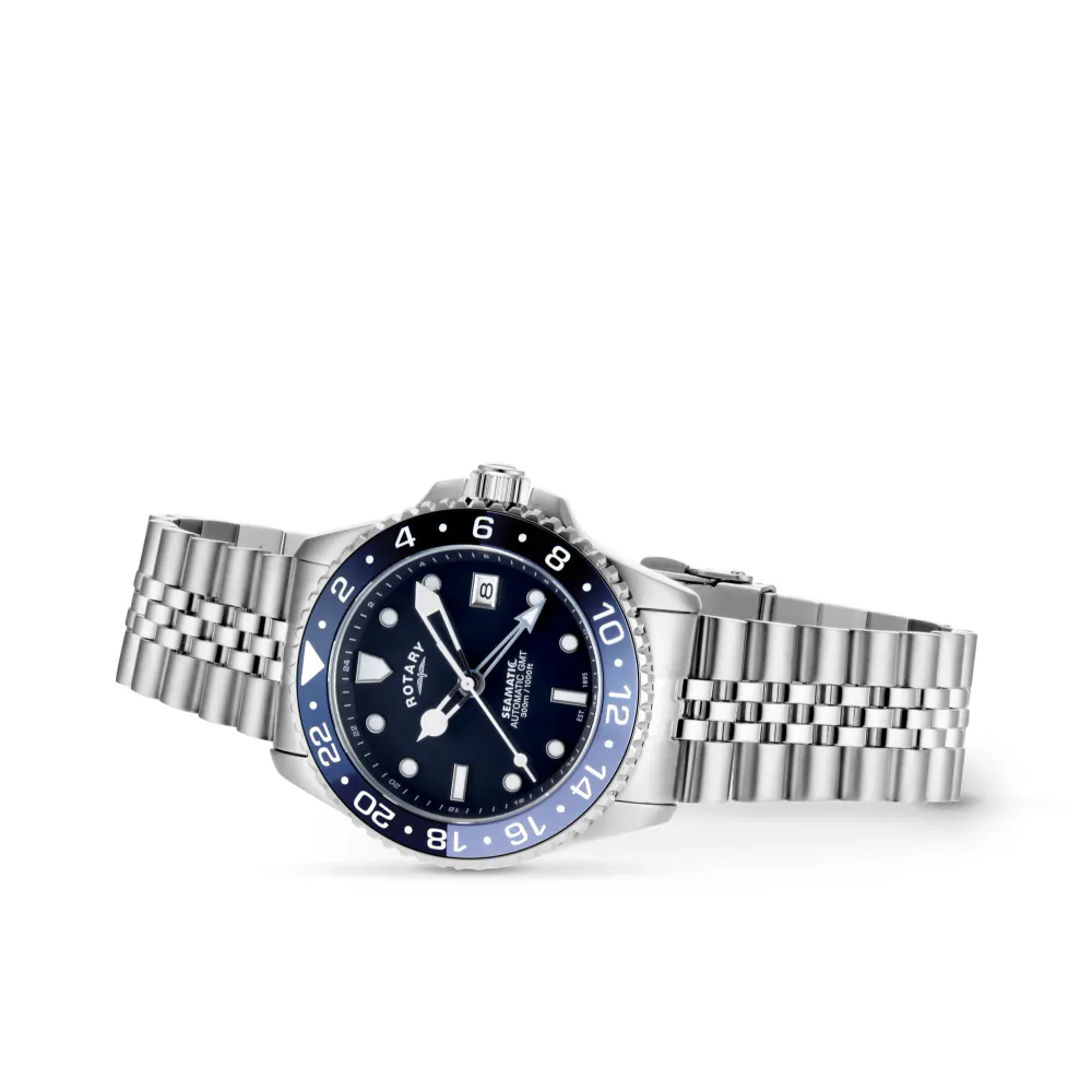 Rotary Seamatic 300 GMT 42mm Mens Watch Black in Black, additional product view 2