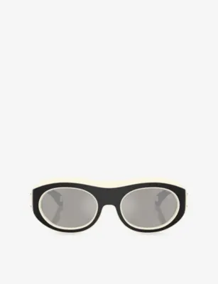 MONCLER ME8015U Ramillon Round-Frame Acetate Sunglasses in White – Mens | Sunglasses | Round