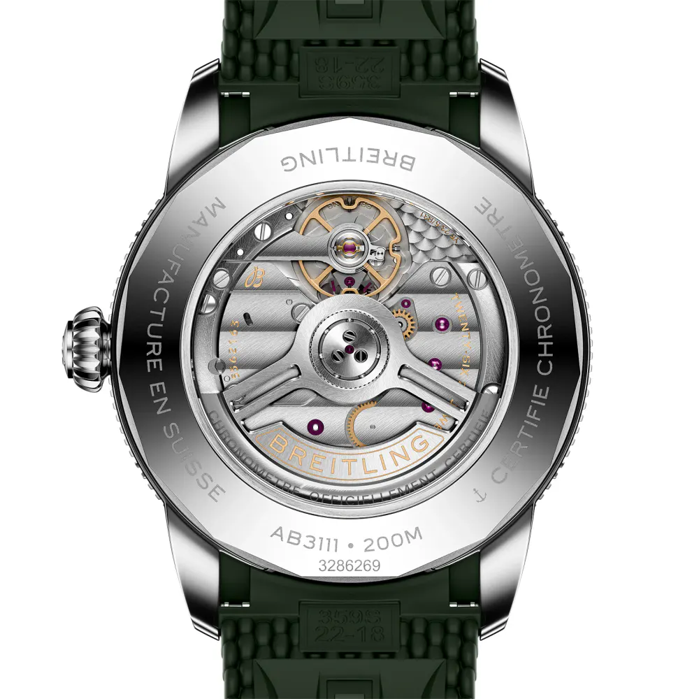 Breitling Superocean Heritage B31 Automatic 42mm Mens Watch Green Rubber detail 2