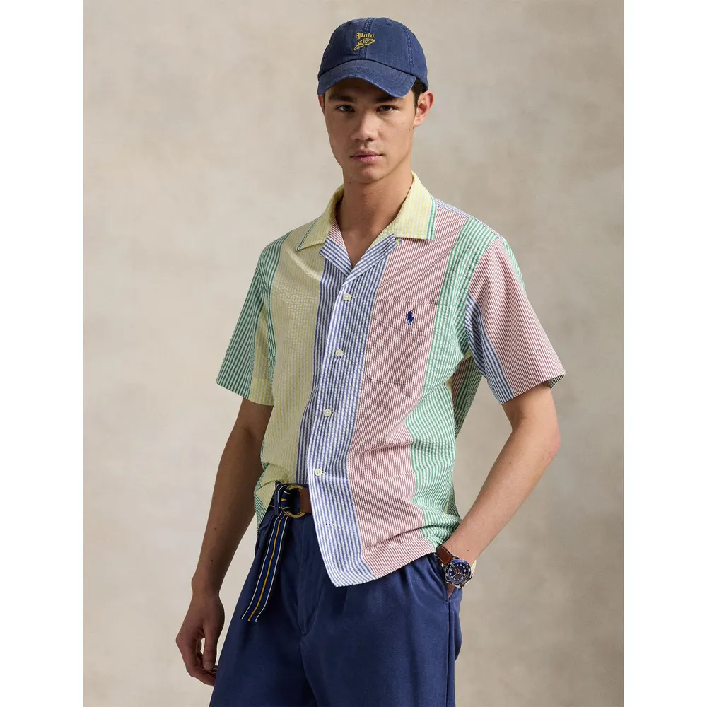 Polo Ralph Lauren Men's Fun Seersucker Short-Sleeve Patterned Shirt detail 2