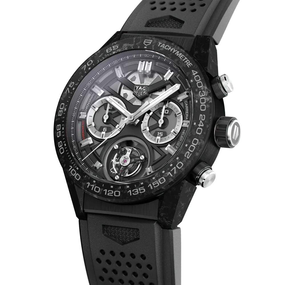 TAG Heuer Carrera Automatic Chronograph 45mm Mens Watch in Black, additional product view 2