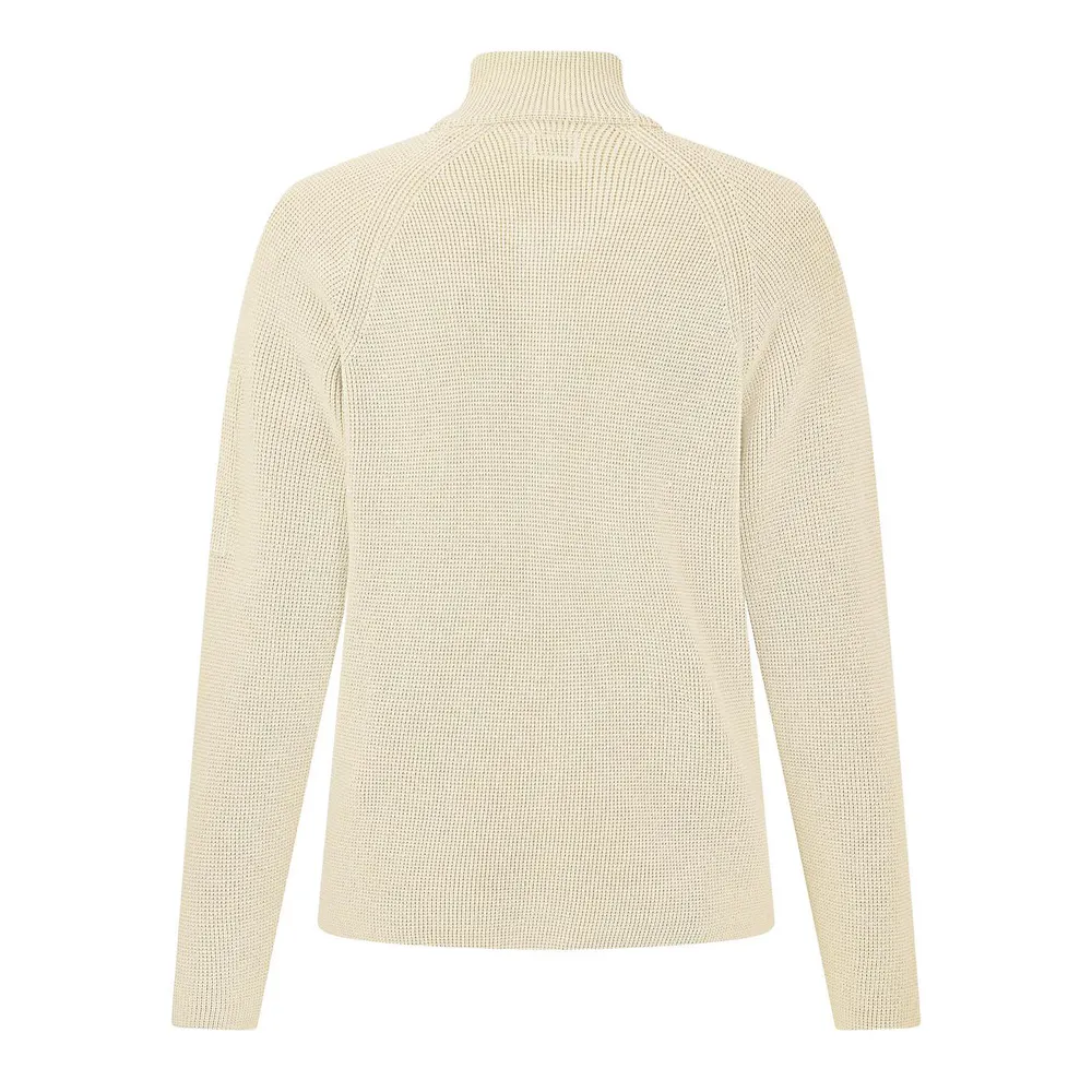 CP Company Men's Waffle Cotton Funnel-Neck Full-Zip Knitted Top detail 2