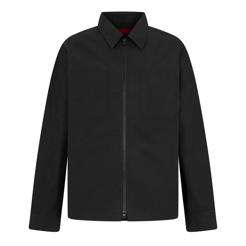 Hugo Hugo Evalom 10246344 01 Oxford Shirt Mens in Black – Clothing