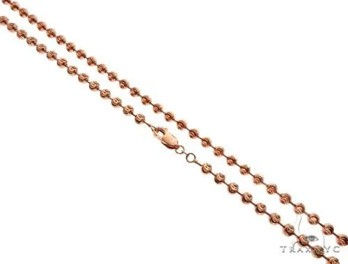 JALGAS - AMERICAS GOLD 14K Rose Gold Moon Cut Chain 5mm 65888 in Rose / 24 Inches – Chain