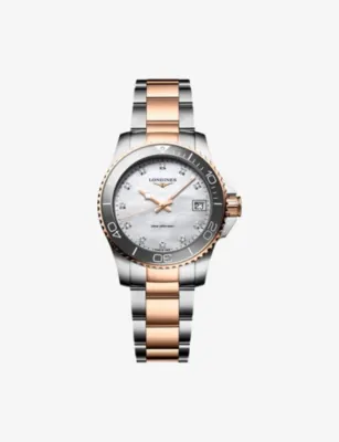 LONGINES L3.370.3.89.6 Bicolour Rose PVD Coated Stainless-Steel And 0.044ct Diamond Quartz Watch