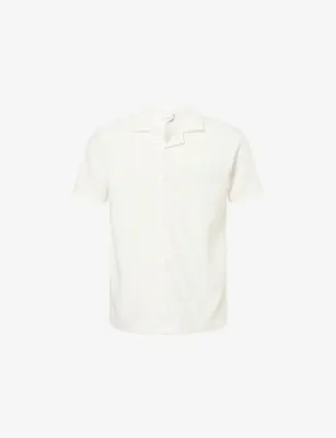 ARNE Camp-Collar Ribbed Woven Shirt