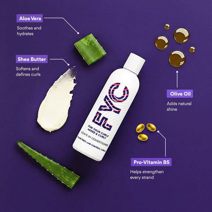 FYC For Your Curls Styling Bundle with Leave-In Conditioner and Refresh & Detangle Spray 2 x 250ml, additional product view 2
