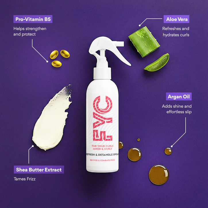 FYC For Your Curls Styling Bundle with Leave-In Conditioner and Refresh & Detangle Spray 2 x 250ml, additional product view 3
