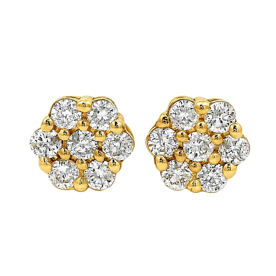 ANNA - CONSCIOUS DIAMONDS Floral Radiance Diamond Earrings 65276 in White Gold – Earrings