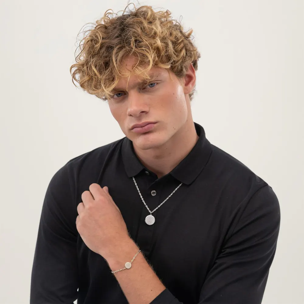 Boss Gents BOSS Double B Medallion Necklace and Bracelet detail 3