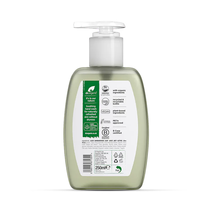 Dr Organic Aloe Vera Hand Wash 250ml, additional product view 2