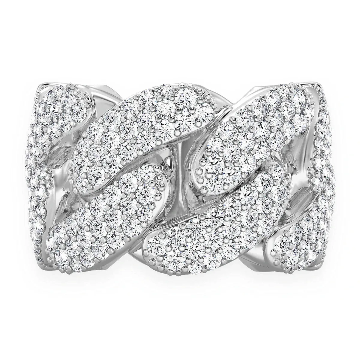 For Him Iced Out Cuban Ring in 13mm | 2.50ctw / White Gold / Natural Diamond – Ring
