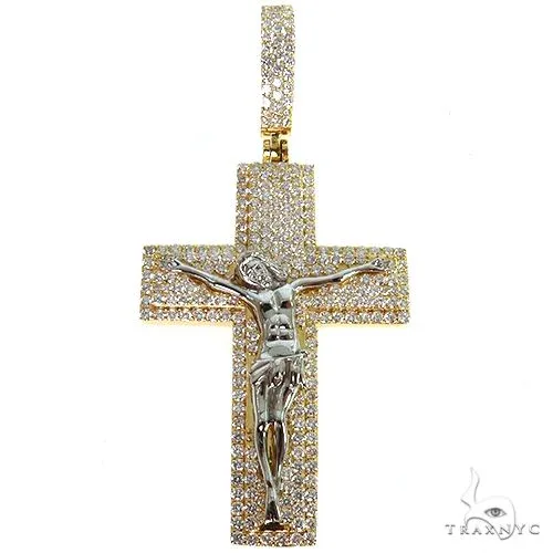 JALGAS - AMERICAS DIAMONDS 14K Two Tone Diamond Crucifix 68128 – Pendant