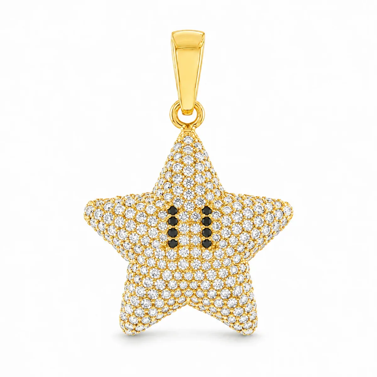RINA - For Him FACTORY Mini Mario Star Diamond Pendant 68222 in Yellow Gold – Pendant