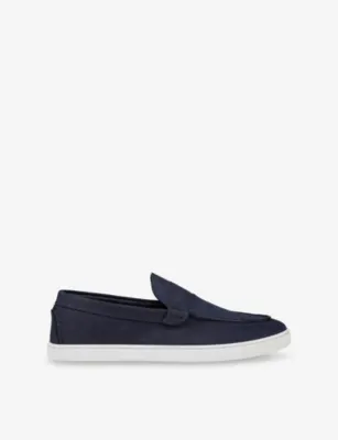 CHRISTIAN LOUBOUTIN Moonboat Suede Loafers - EUR 46 / 12 UK MEN in Zaffiro – Mens | Loafers