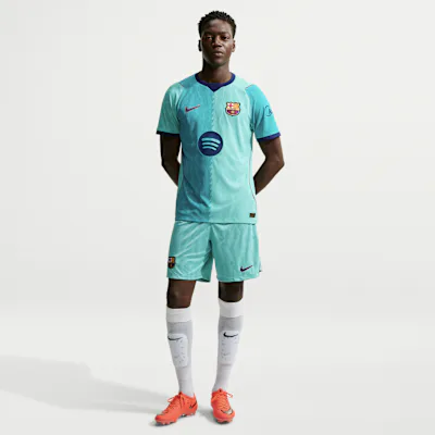 Nike F.C. Barcelona 2026/27 Stadium Third Men's Nike Dri-FIT Football Replica Shorts - Green Frost/Gym Red/Loyal Blue