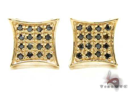 RINA - For Him FACTORY 4 Row Round Black Diamonds 6949 in Rose Gold – Earrings