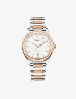 PIAGET PGG0A48026 Polo Date 18ct Rose-Gold, Stainless Steel And Diamond Watch
