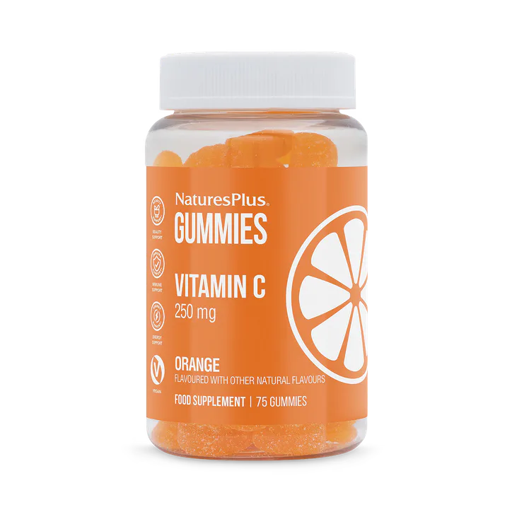 NaturesPlus Vegan Vitamin C 250 MG Orange Flavour 75 Gummies
