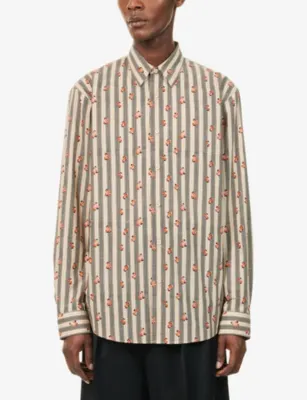 DRIES VAN NOTEN Caper Floral-Print Cotton Shirt detail 3